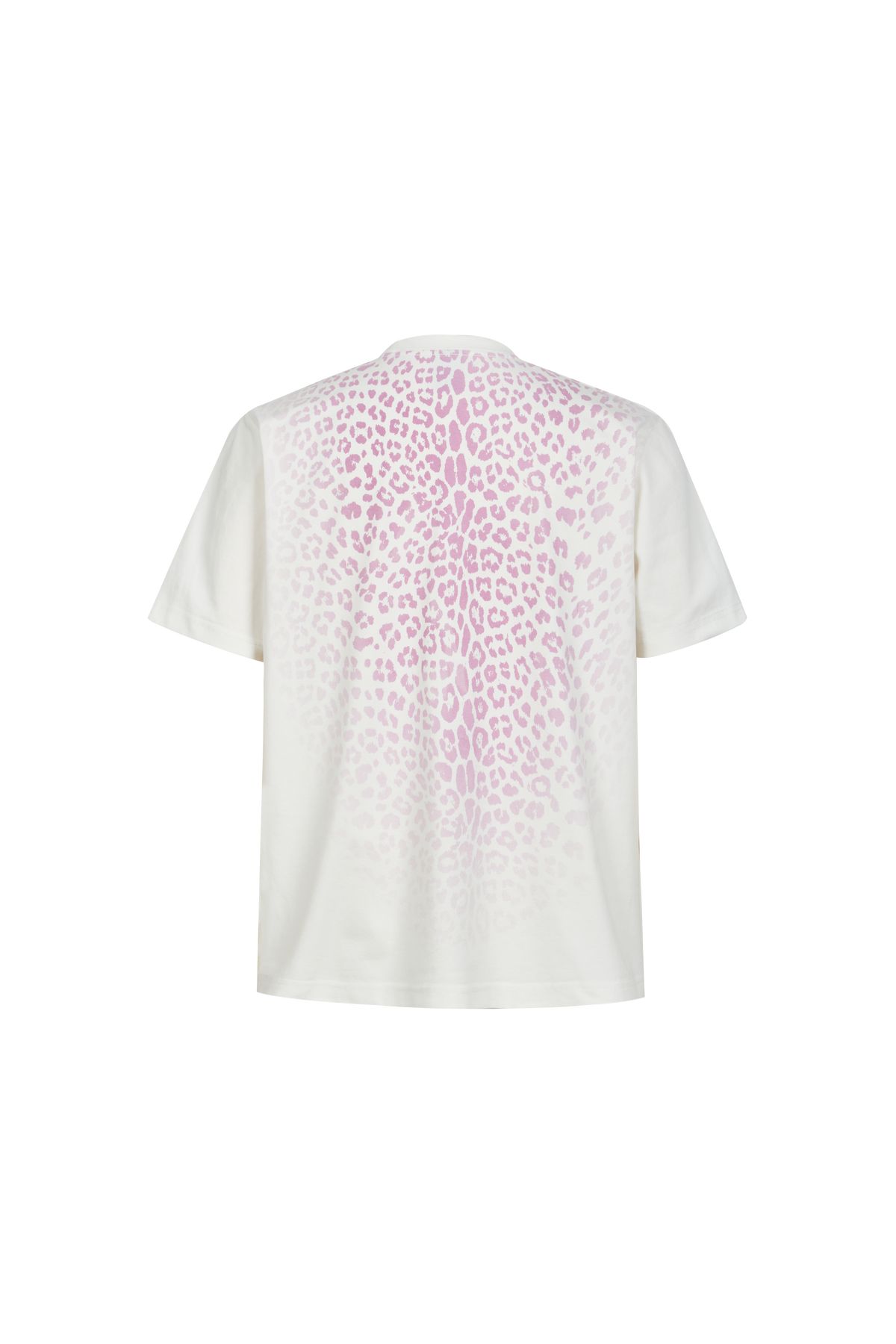 Gradient Leopard Print Crew Neck T-Shirt, Casual Loose Fit Short Sleeve Tee for Men