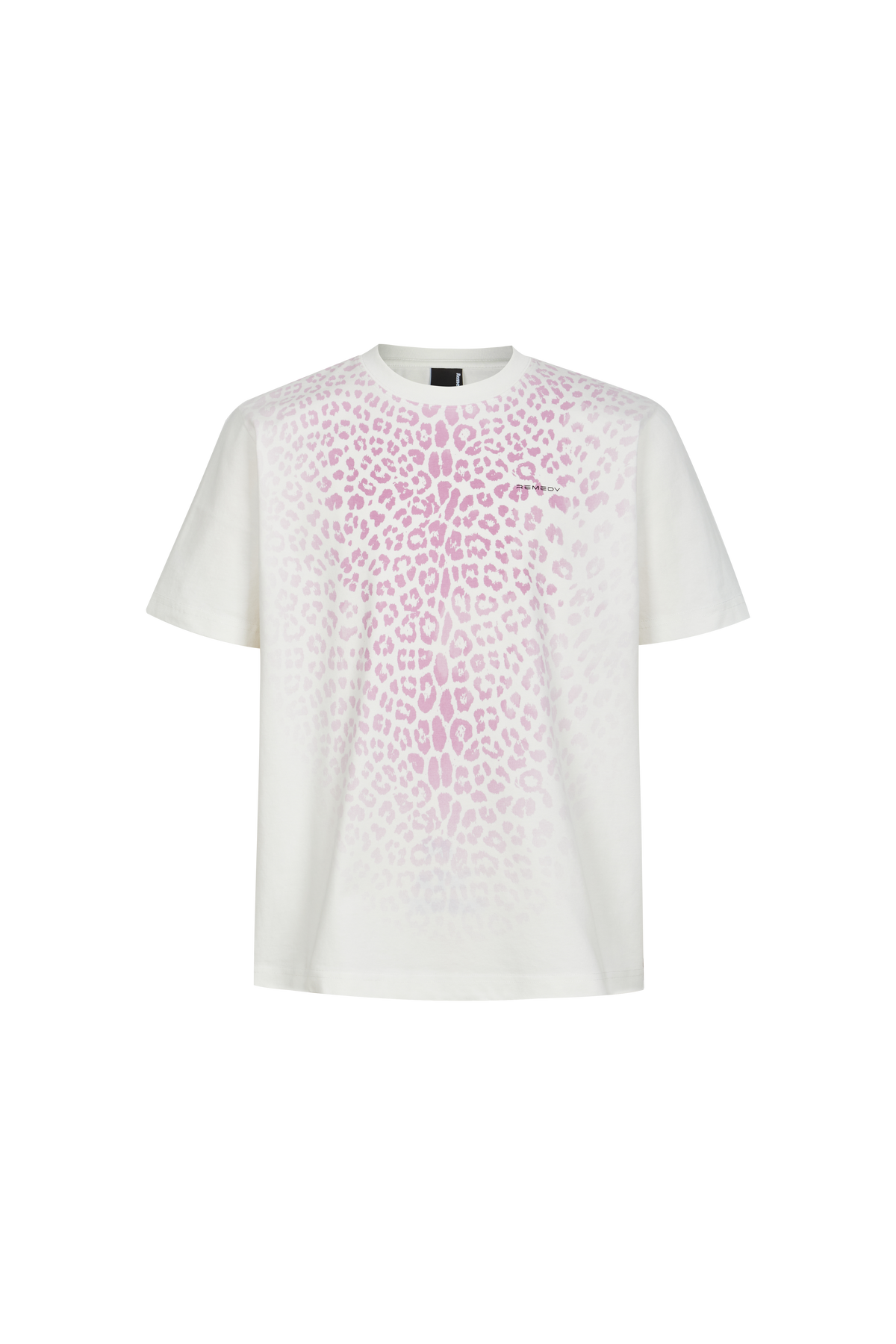 Gradient Leopard Print Crew Neck T-Shirt, Casual Loose Fit Short Sleeve Tee for Men