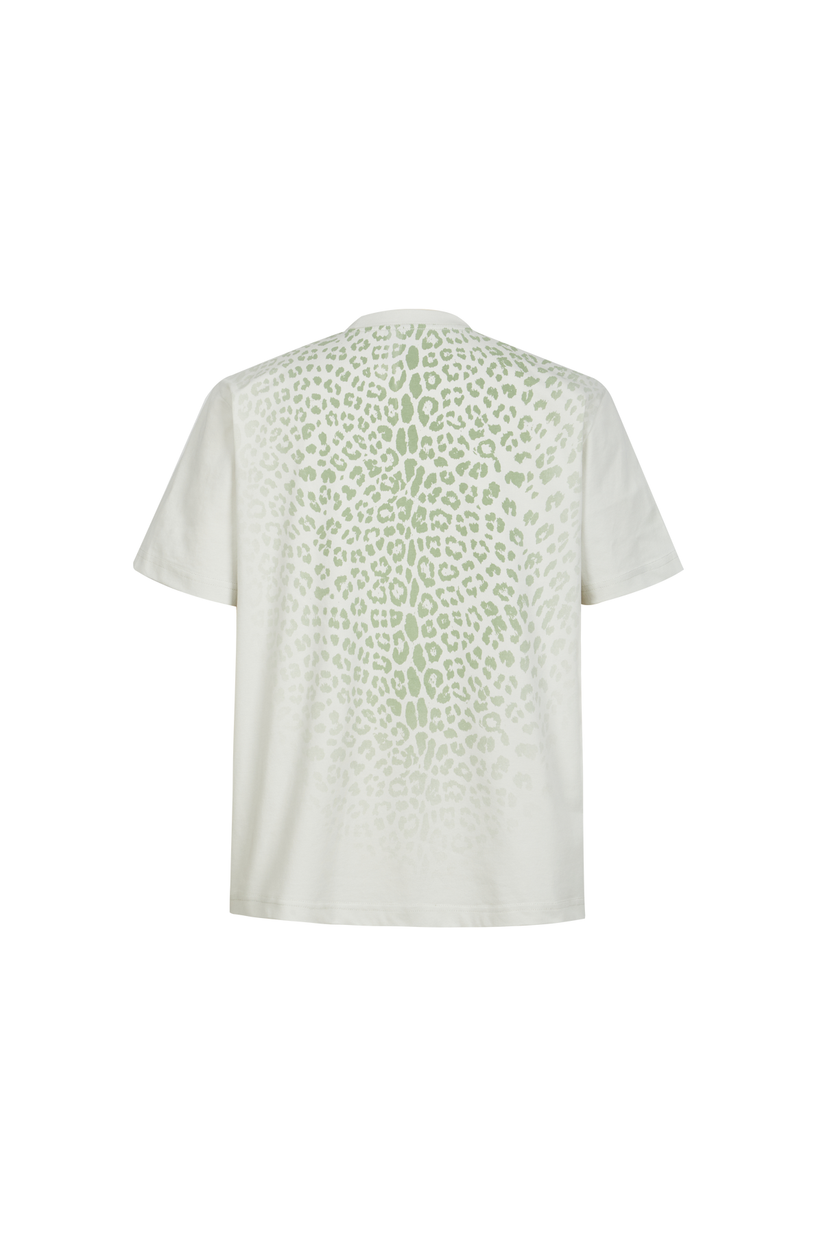 Gradient Leopard Print Crew Neck T-Shirt, Casual Loose Fit Short Sleeve Tee for Men