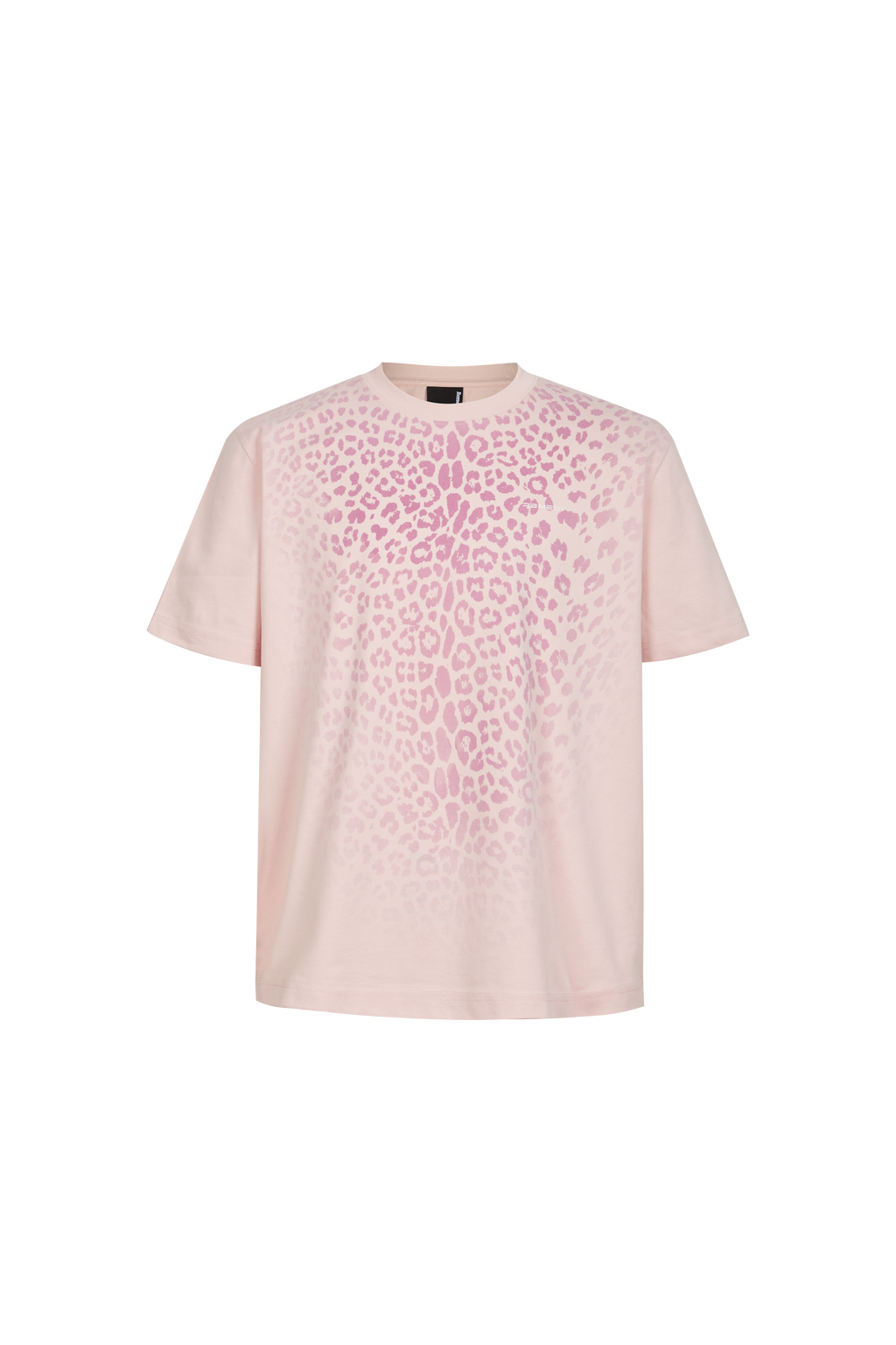 Gradient Leopard Print Crew Neck T-Shirt, Casual Loose Fit Short Sleeve Tee for Men