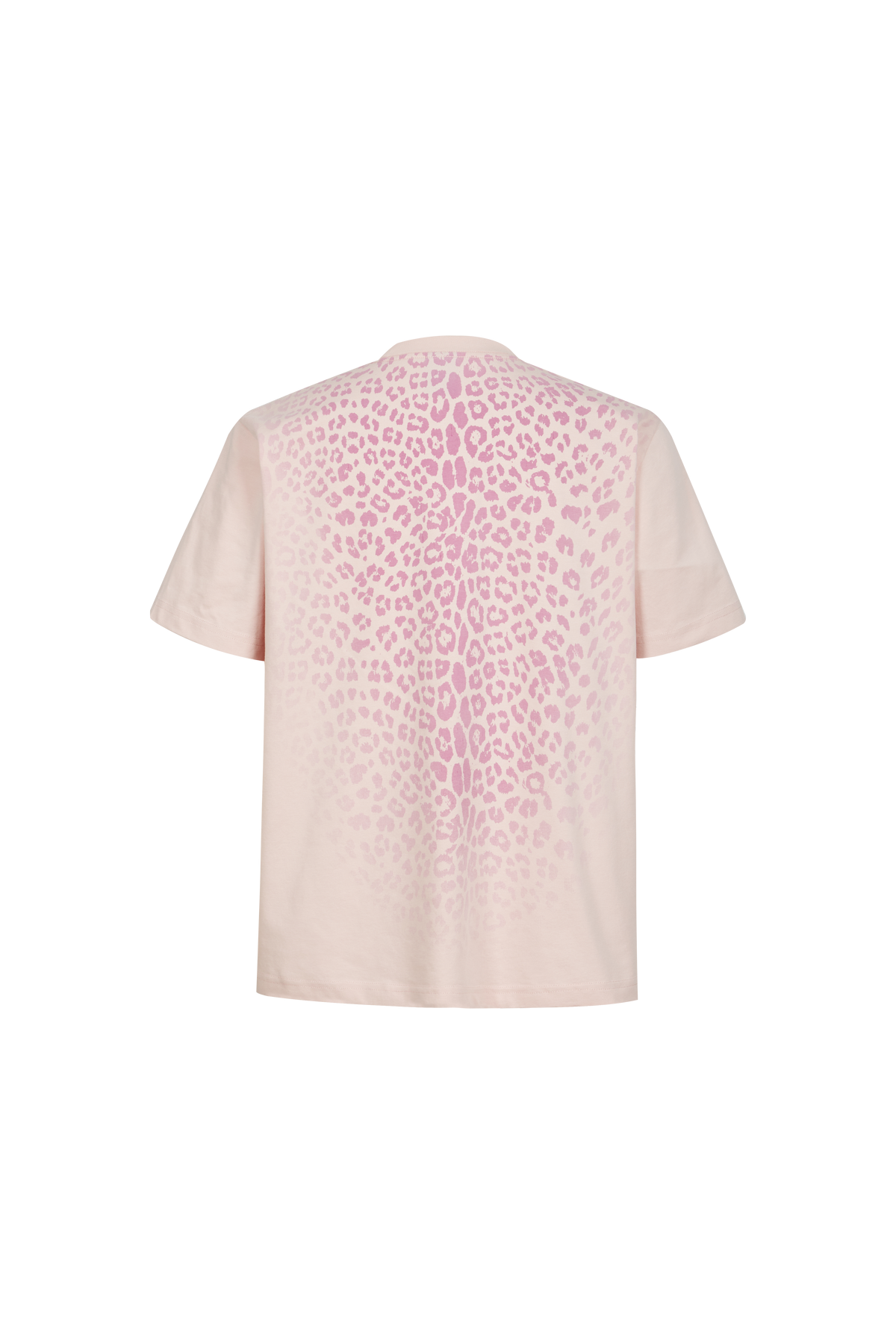 Gradient Leopard Print Crew Neck T-Shirt, Casual Loose Fit Short Sleeve Tee for Men