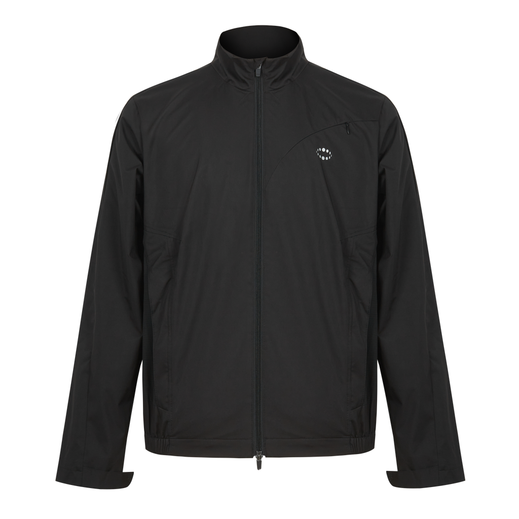 Men’s Stand Collar Wind Jacket, Solid Black & Black Leopard Print Jacket with Back Reflective Graphic