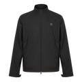 Men’s Stand Collar Wind Jacket, Solid Black & Black Leopard Print Jacket with Back Reflective Graphic