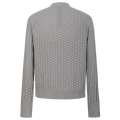 Men’s Crew Neck Hollow Out Knit Sweater, Long Sleeve Breathable Mesh Knit Top