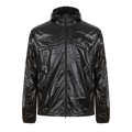 Shiny Crinkled Hooded Windbreaker Jacket, Lightweight Packable Windproof Hood Jacket for Men, Streetwear Running Shell