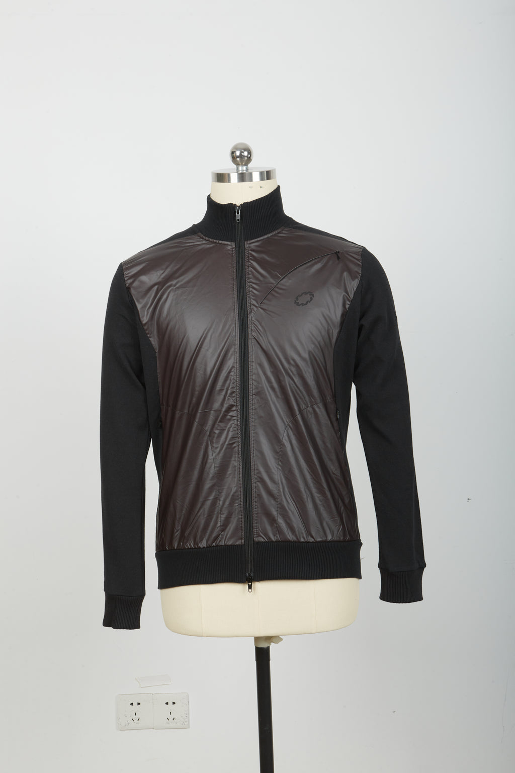Men Thermochromic Color Changing Stand Collar Jacket, Hybrid Splice Kn ...