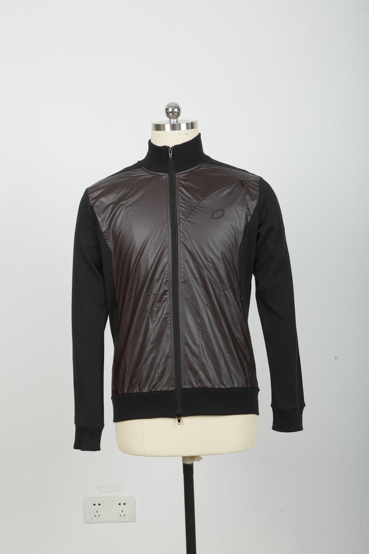 Men Thermochromic Color Changing Stand Collar Jacket, Hybrid Splice Knit Warm Jacket, Temperature Activated Color Shift Outerwear