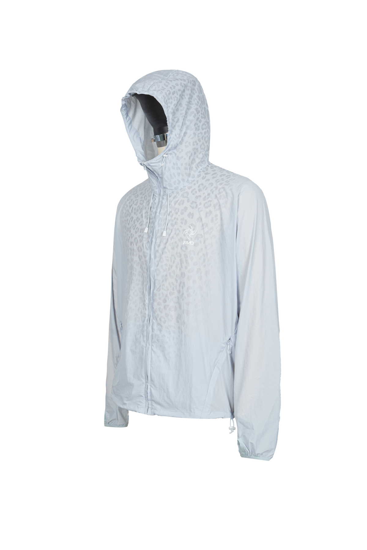 UPF50+ Photochromic Leopard Sun Protection Jacket, Lightweight Breathable Hooded Outdoor UV Protection Skin Coat for Hiking Running