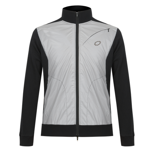 Men Thermochromic Color Changing Stand Collar Jacket, Hybrid Splice Knit Warm Jacket, Temperature Activated Color Shift Outerwear