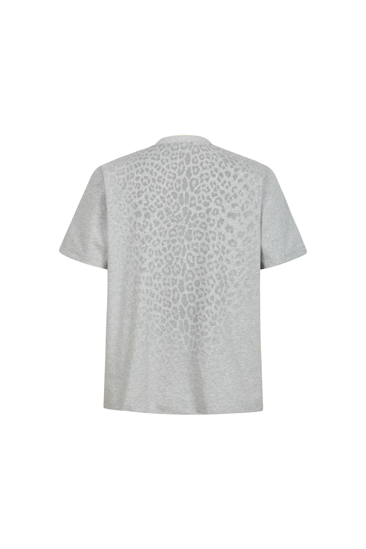 Gradient Leopard Print Crew Neck T-Shirt, Casual Loose Fit Short Sleeve Tee for Men