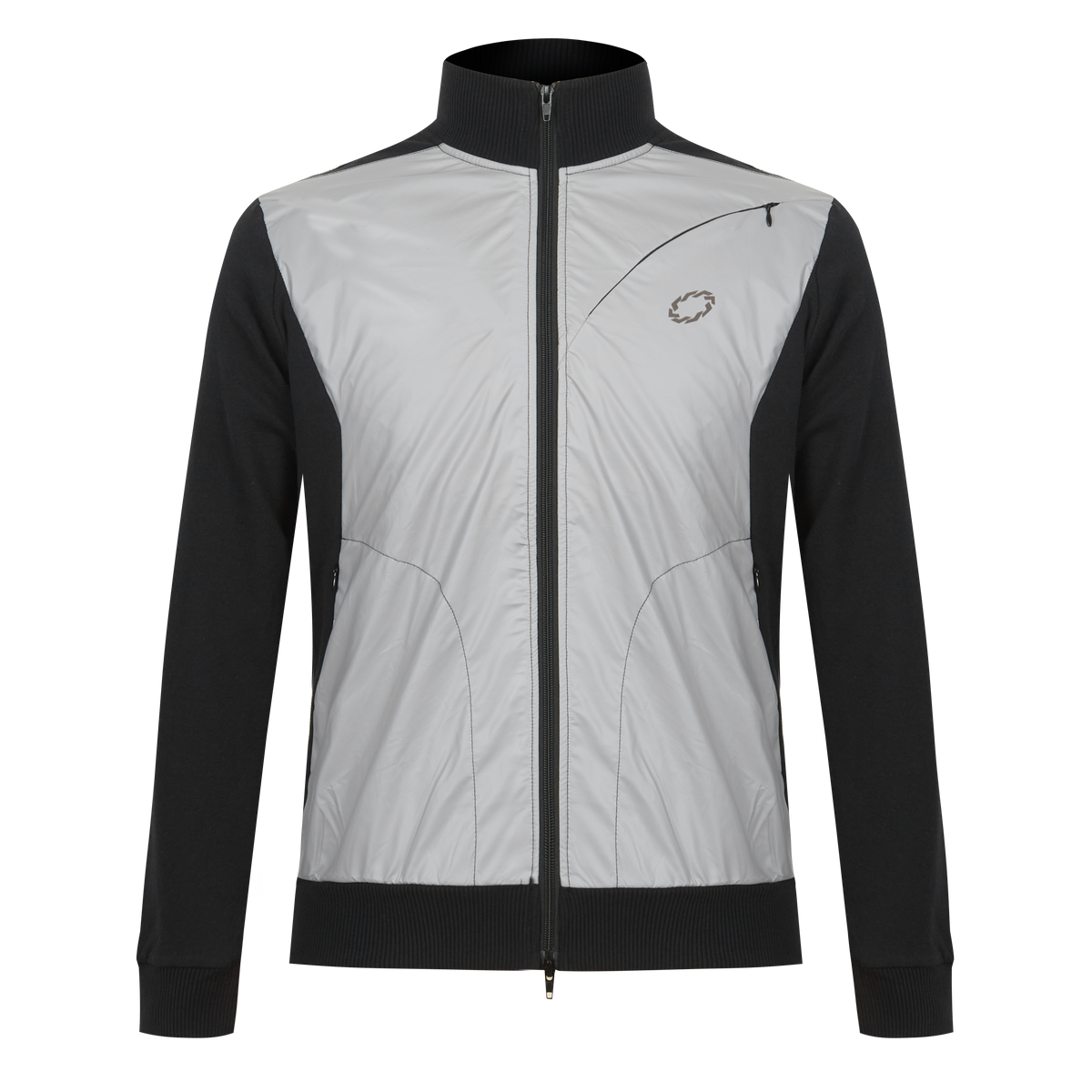 Men Thermochromic Color Changing Stand Collar Jacket, Hybrid Splice Knit Warm Jacket, Temperature Activated Color Shift Outerwear