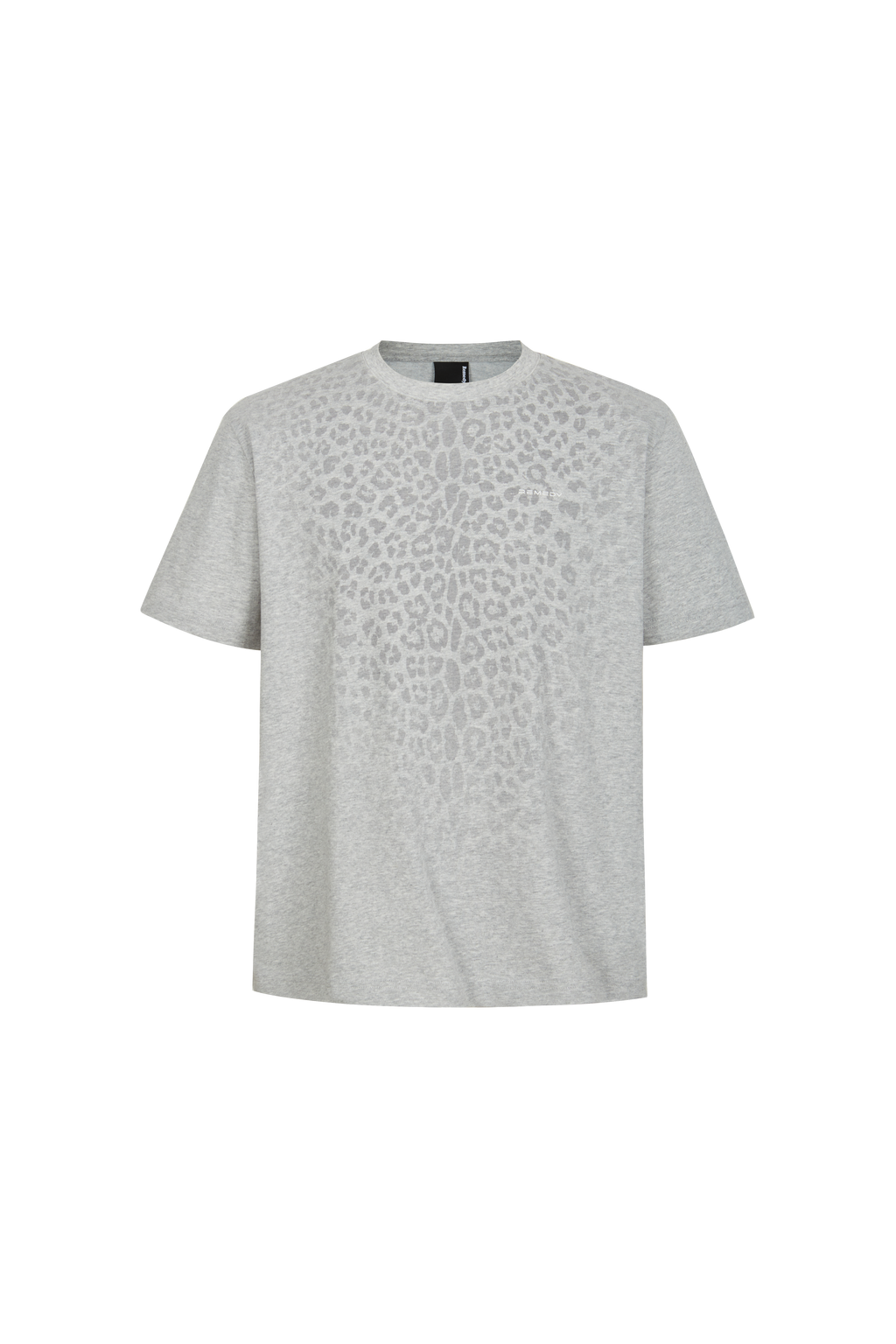 Gradient Leopard Print Crew Neck T-Shirt, Casual Loose Fit Short Sleeve Tee for Men