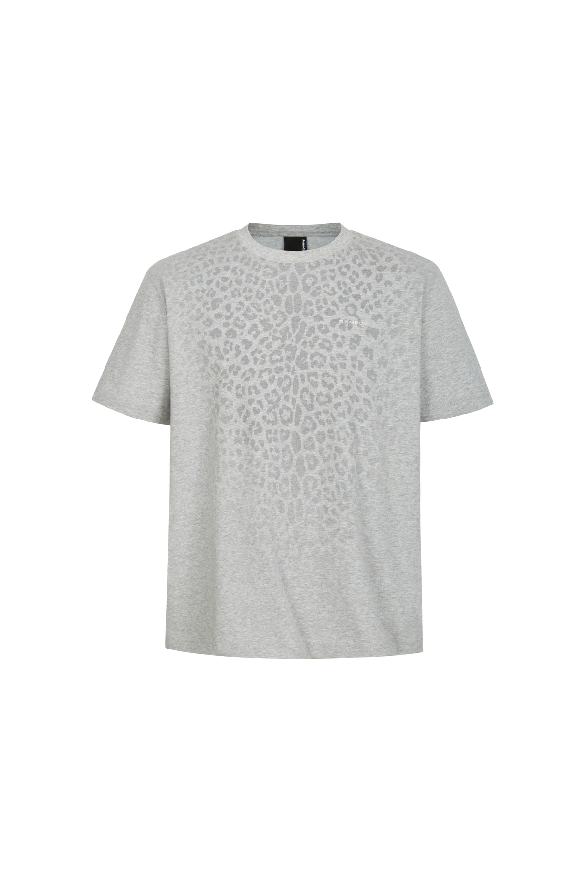 Gradient Leopard Print Crew Neck T-Shirt, Casual Loose Fit Short Sleeve Tee for Men