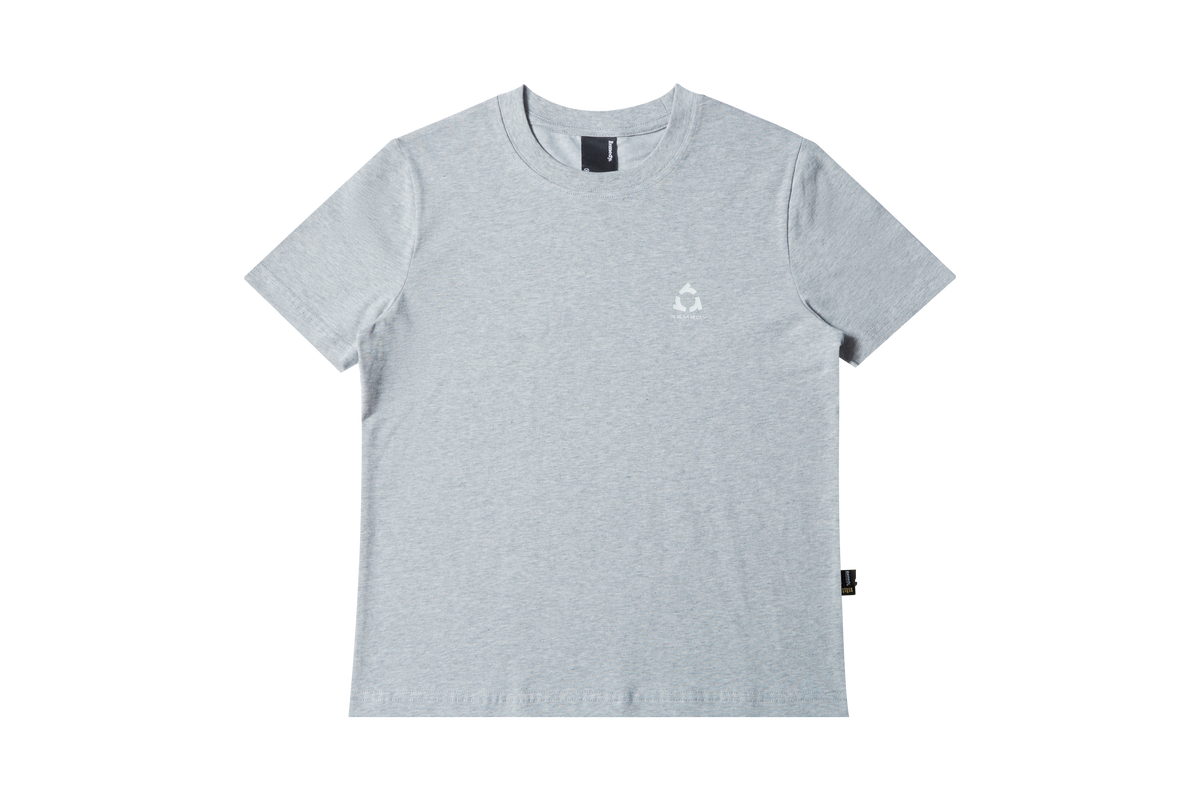 Fitted Crew Neck T-Shirt, Solid & Faded Leopard Print Short Sleeve Tee, Remedy Logo Basic Top