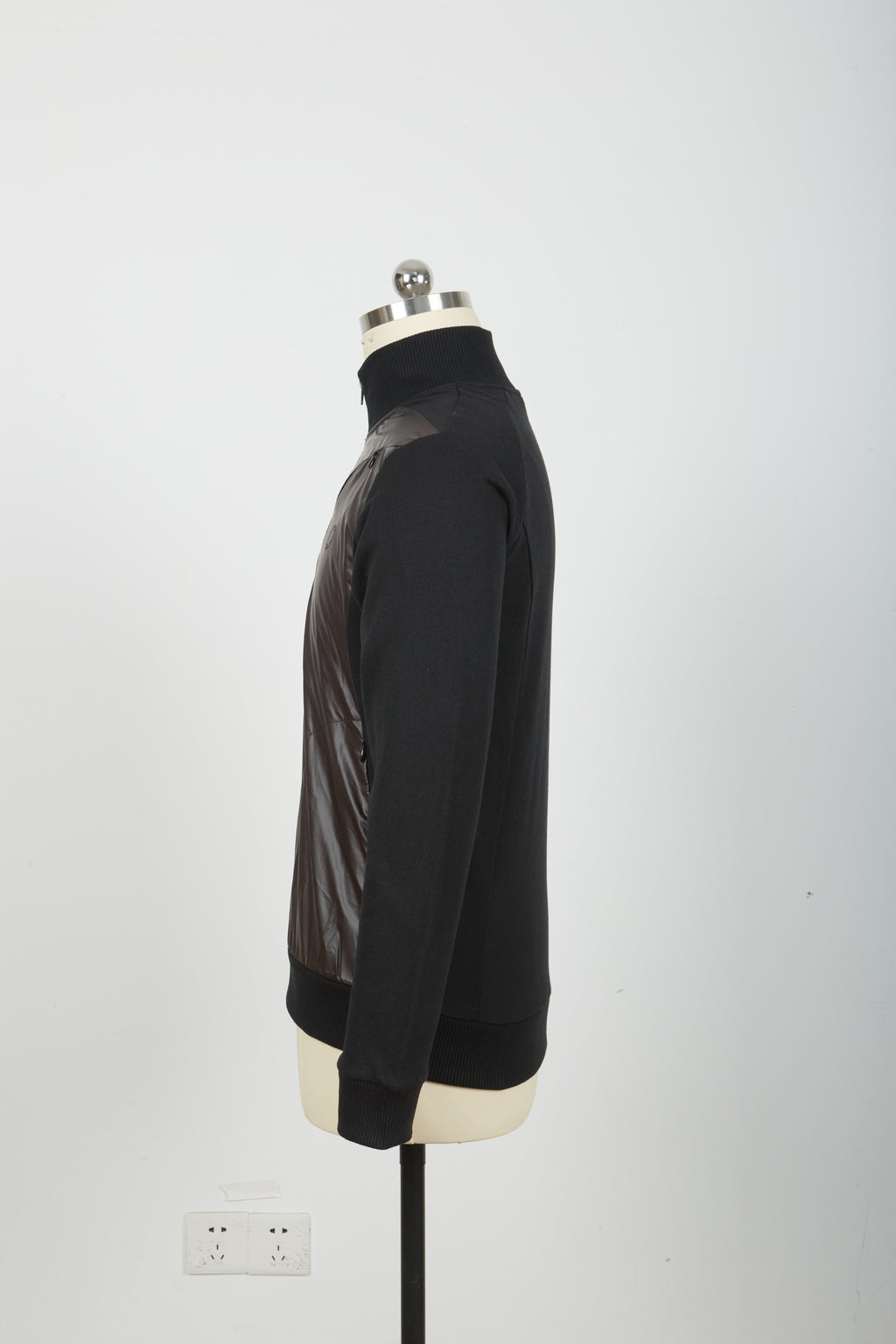 Men Thermochromic Color Changing Stand Collar Jacket, Hybrid Splice Kn ...