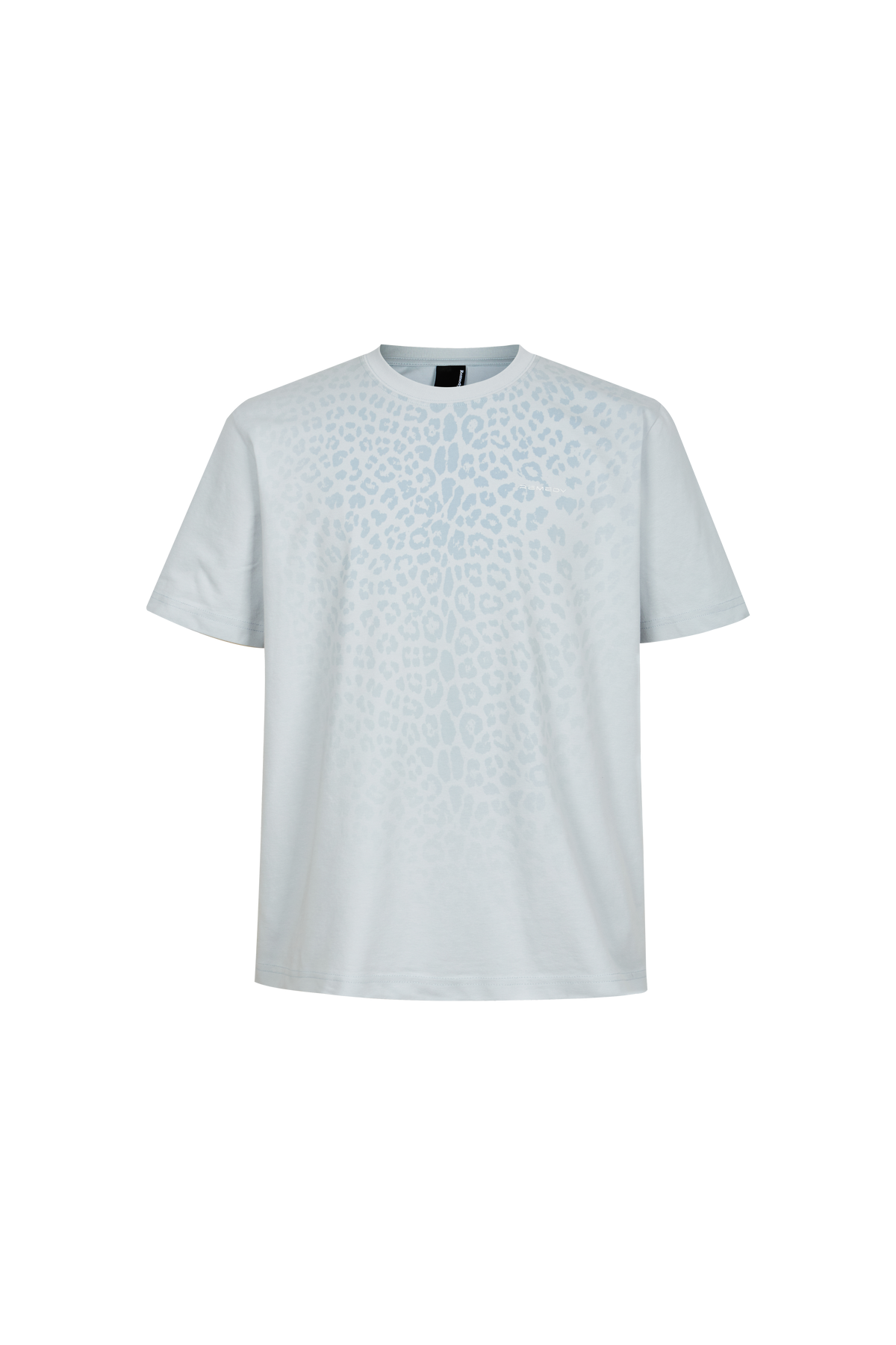 Gradient Leopard Print Crew Neck T-Shirt, Casual Loose Fit Short Sleeve Tee for Men
