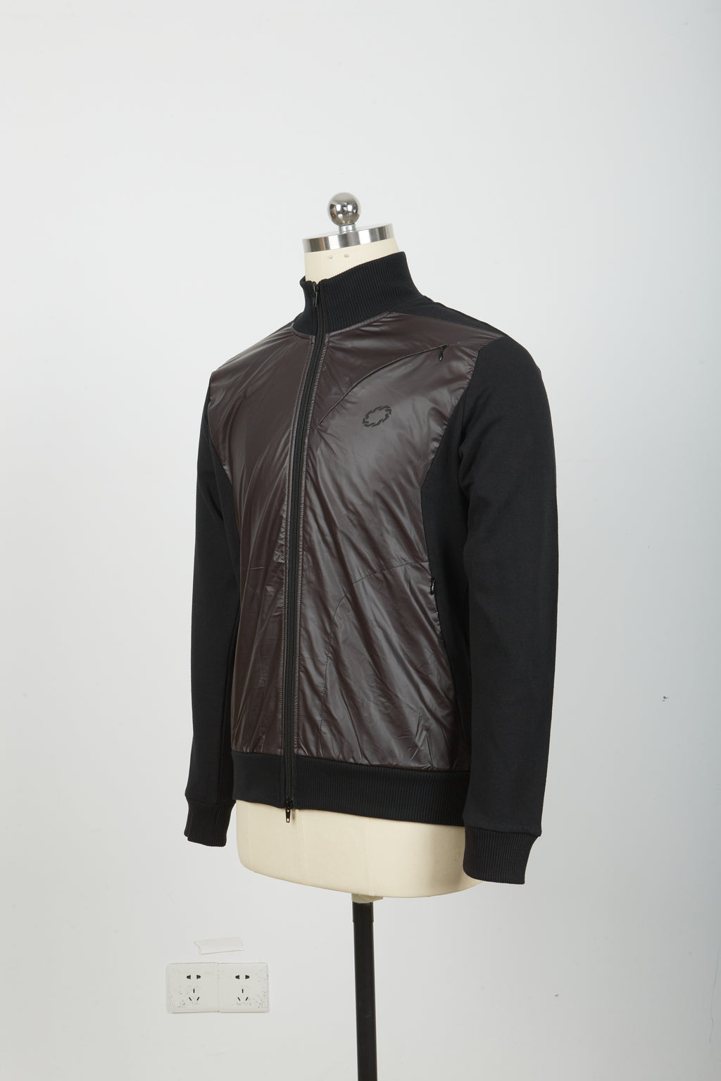 Men Thermochromic Color Changing Stand Collar Jacket, Hybrid Splice Knit Warm Jacket, Temperature Activated Color Shift Outerwear