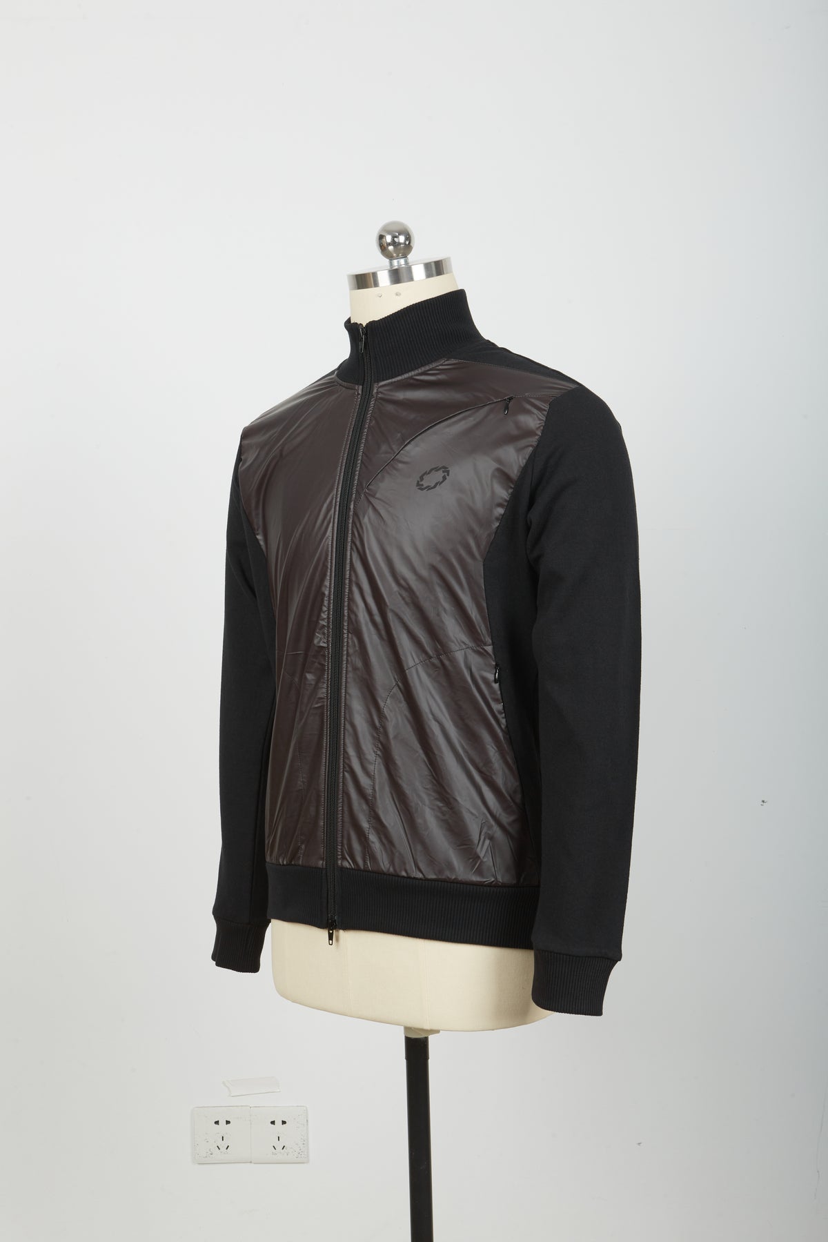 Men Thermochromic Color Changing Stand Collar Jacket, Hybrid Splice Knit Warm Jacket, Temperature Activated Color Shift Outerwear