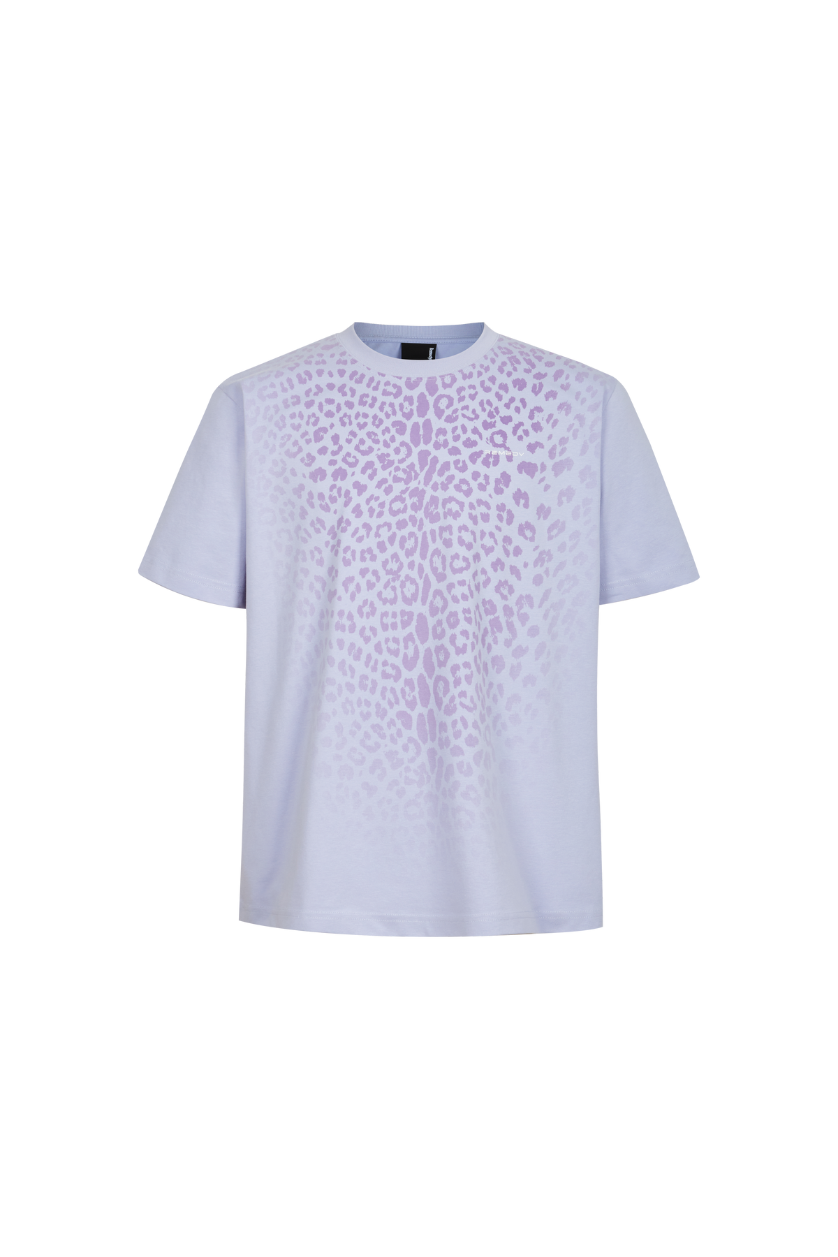 Gradient Leopard Print Crew Neck T-Shirt, Casual Loose Fit Short Sleeve Tee for Men