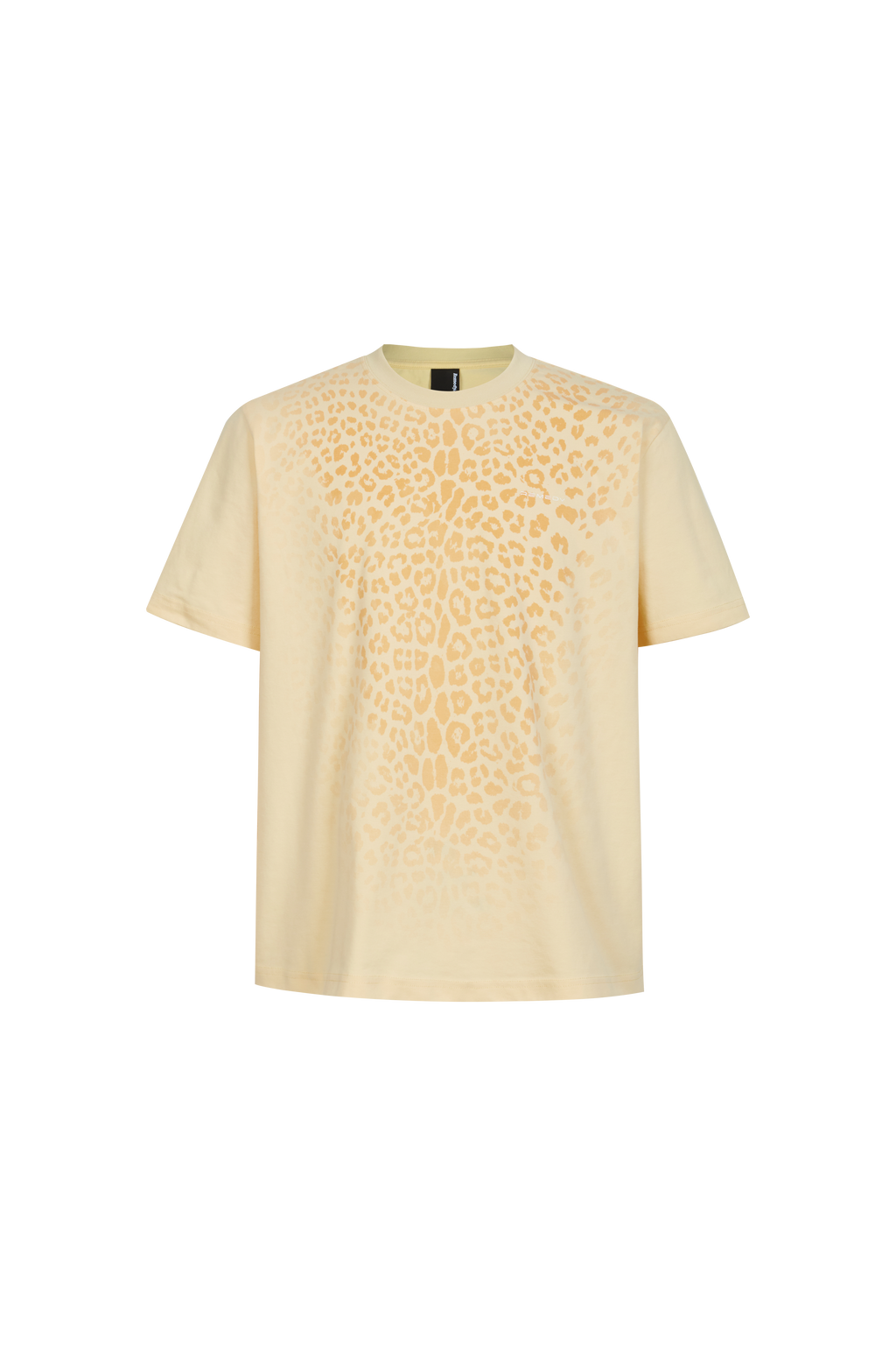 Gradient Leopard Print Crew Neck T-Shirt, Casual Loose Fit Short Sleeve Tee for Men